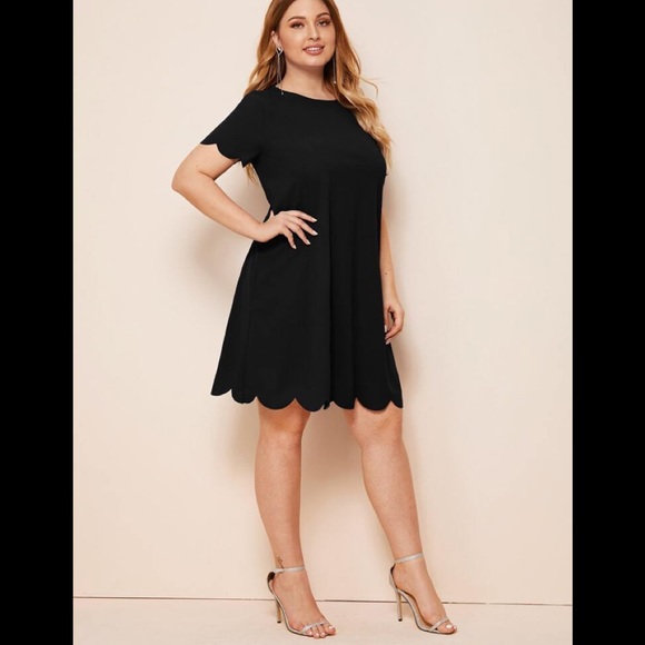 SHEIN Dresses & Skirts - 💜3/$15 Shein Curve Scallop Edge Dress💜